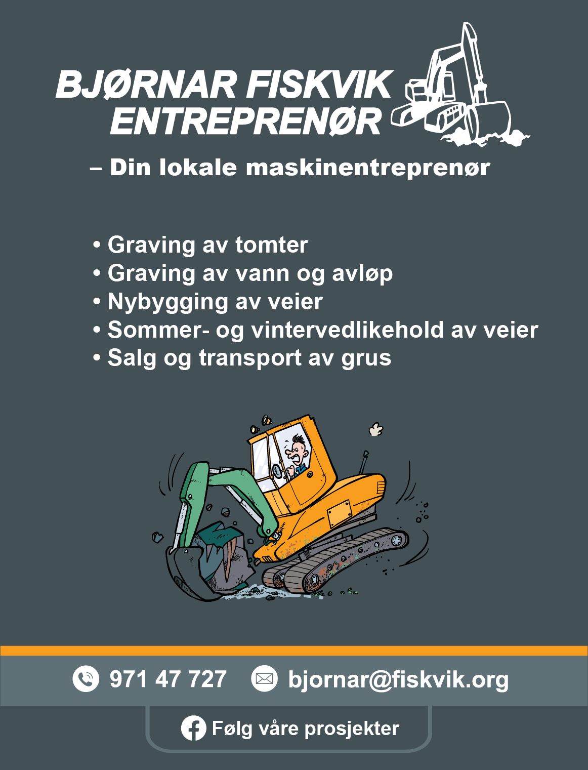 Bjørnar Fiskvik - Levering av grus, transport og graving